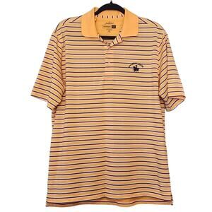 Jack Spicklaus Mens Performance 18 Polo Shirt Size M Yellow Button Embroidered